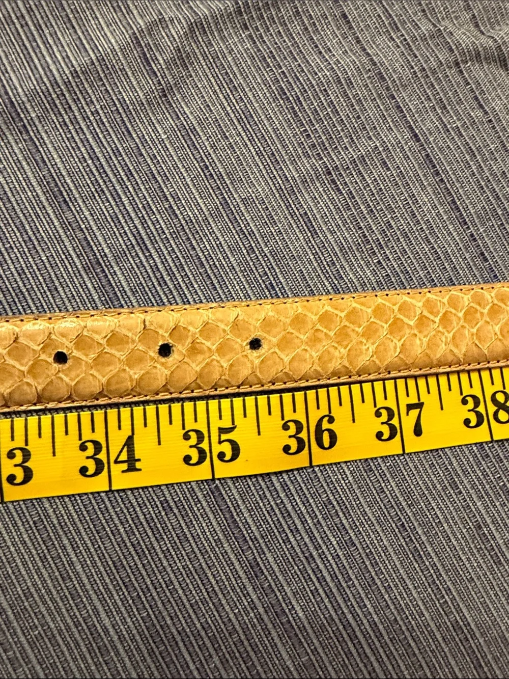 Vintage Tan Snakeskin leather belt